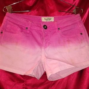 Ombre pink Jean shorts